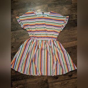 Multi-Color Striped Casual Dress